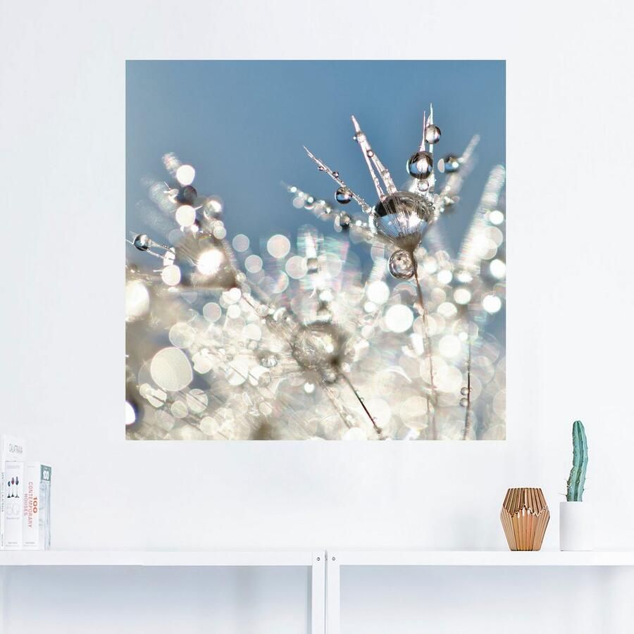 Artland Artprint Pluizenbol druppel abstract als artprint op linnen poster muursticker in verschillende maten