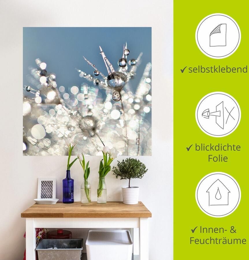 Artland Artprint Pluizenbol druppel abstract als artprint op linnen poster muursticker in verschillende maten - Foto 3