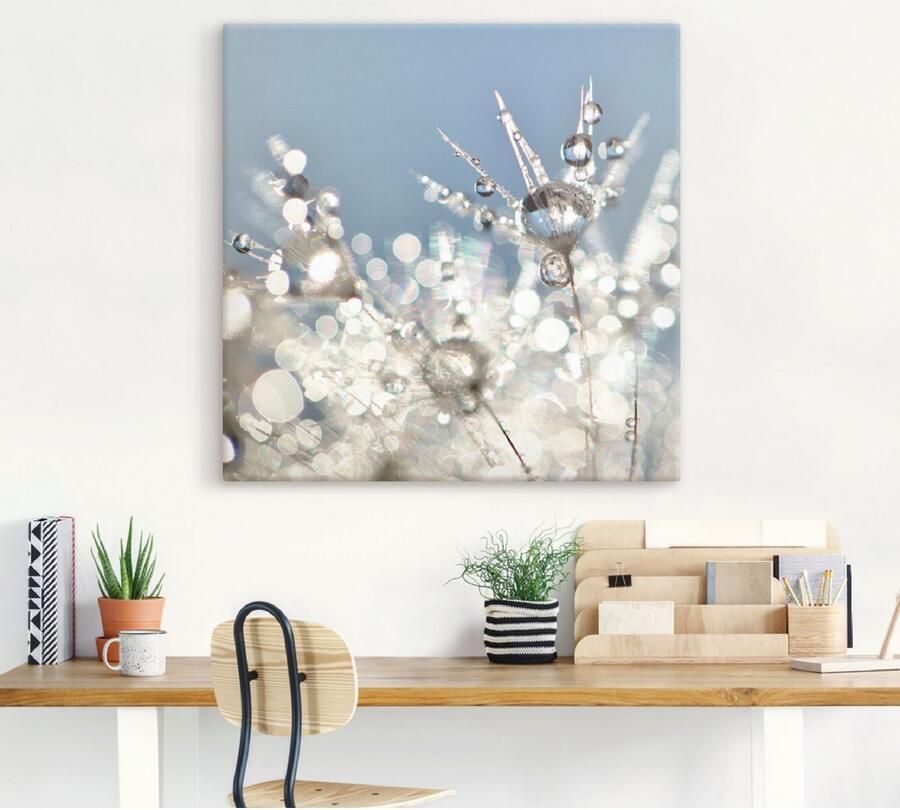 Artland Artprint Pluizenbol druppel abstract als artprint op linnen poster muursticker in verschillende maten - Foto 3