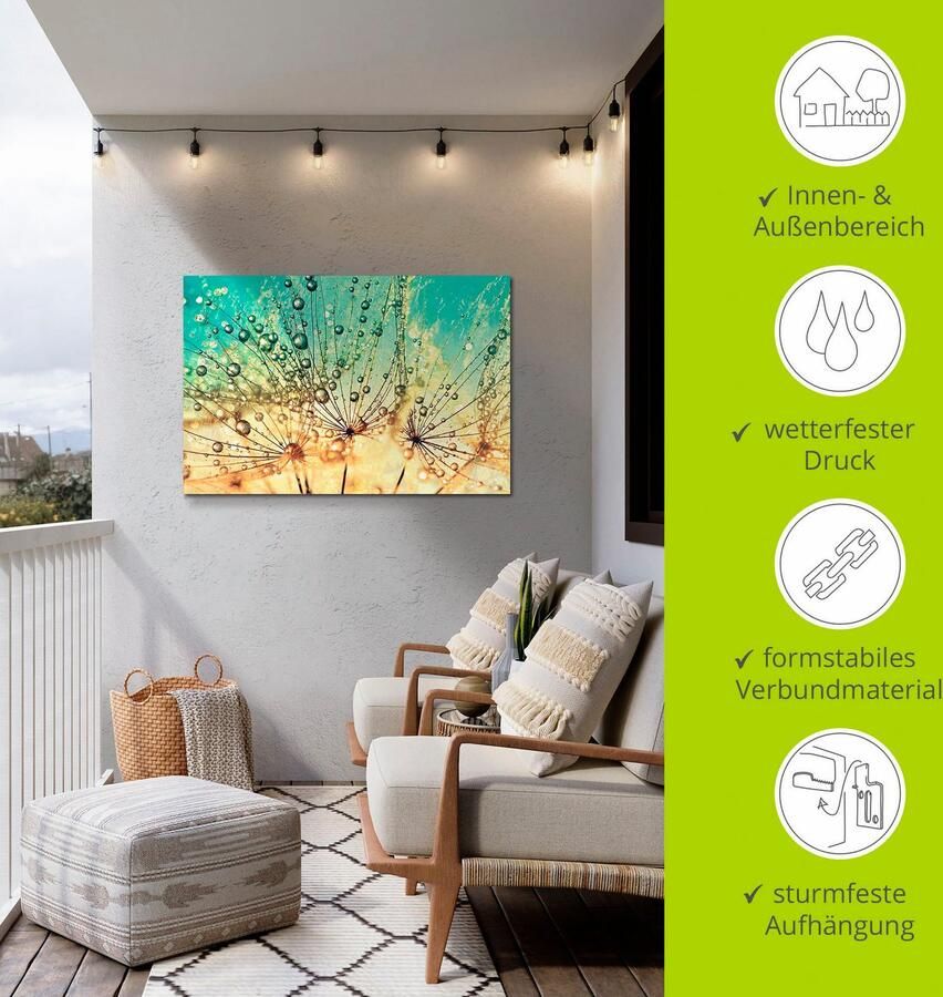 Artland Artprint Pluizenbol druppelmagie als artprint van aluminium artprint voor buiten artprint op linnen poster muursticker - Foto 4