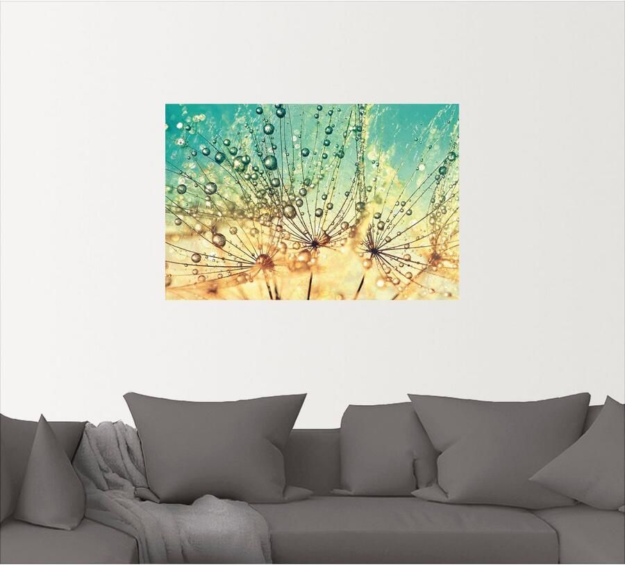 Artland Artprint Pluizenbol druppelmagie als artprint van aluminium artprint voor buiten artprint op linnen poster muursticker - Foto 4