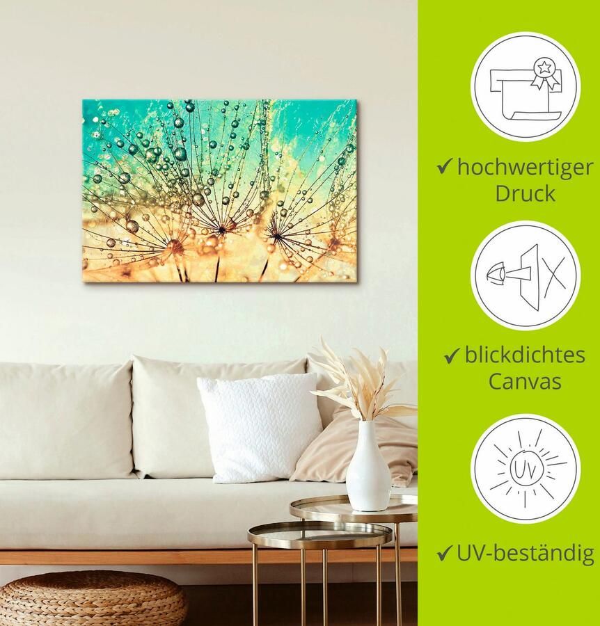 Artland Artprint Pluizenbol druppelmagie als artprint van aluminium artprint voor buiten artprint op linnen poster muursticker - Foto 3