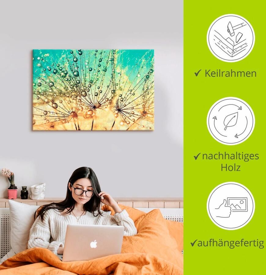 Artland Artprint Pluizenbol druppelmagie als artprint van aluminium artprint voor buiten artprint op linnen poster muursticker - Foto 2