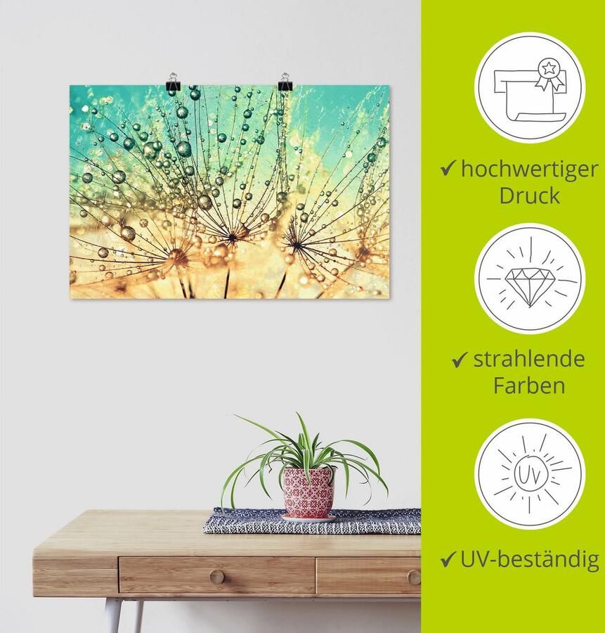 Artland Artprint Pluizenbol druppelmagie als artprint van aluminium artprint voor buiten artprint op linnen poster muursticker - Foto 4