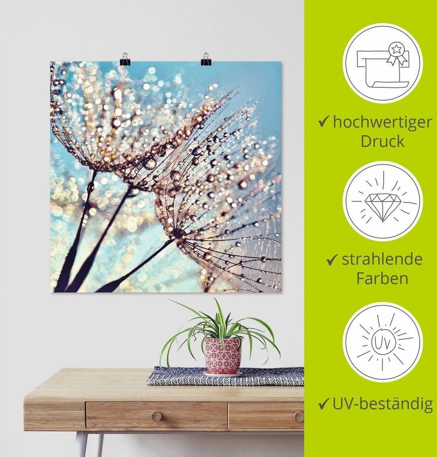 Artland Artprint Pluizenbol druppelvanger als artprint van aluminium artprint voor buiten artprint op linnen poster in verschillende maten. maten - Foto 3