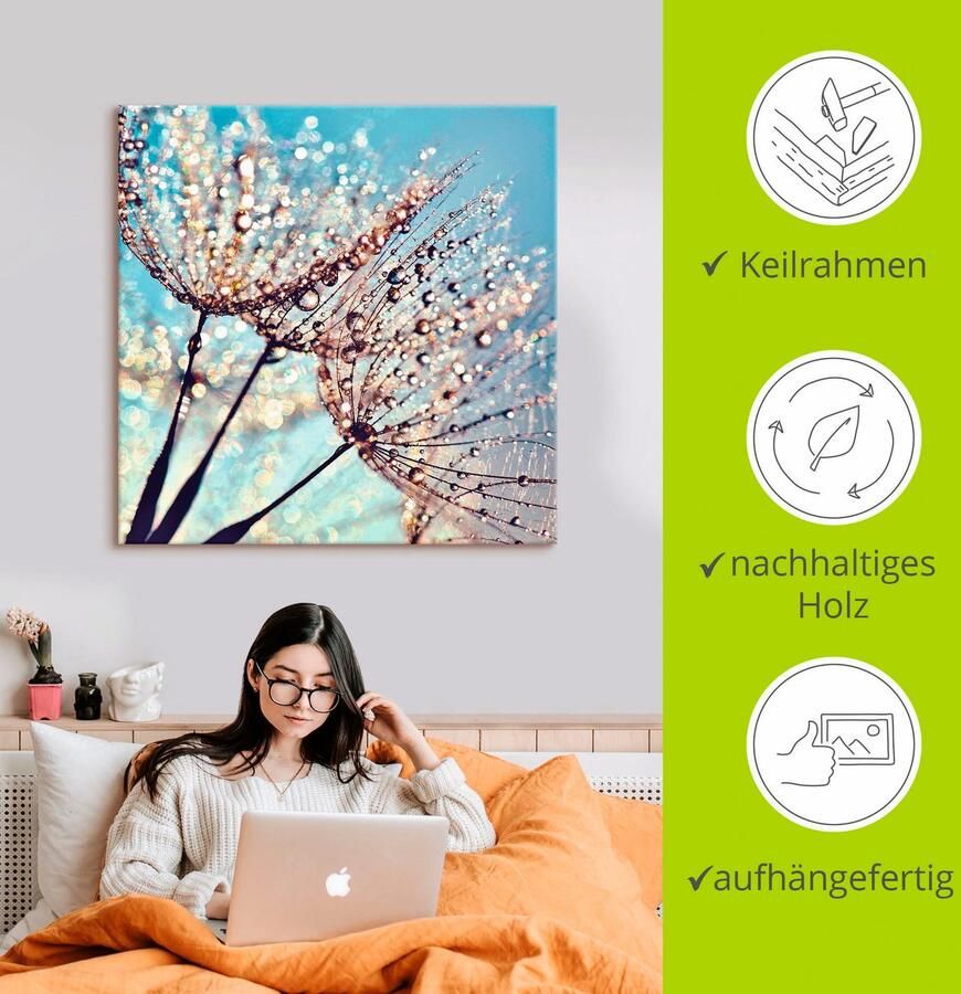 Artland Artprint Pluizenbol druppelvanger als artprint van aluminium artprint voor buiten artprint op linnen poster in verschillende maten. maten - Foto 2