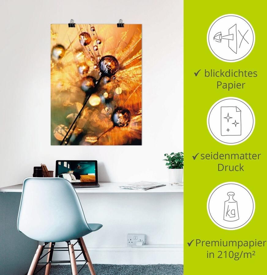 Artland Artprint Pluizenbol Energy als artprint op linnen poster in verschillende formaten maten - Foto 3