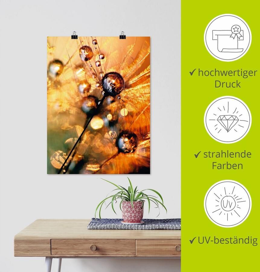 Artland Artprint Pluizenbol Energy als artprint op linnen poster in verschillende formaten maten - Foto 4
