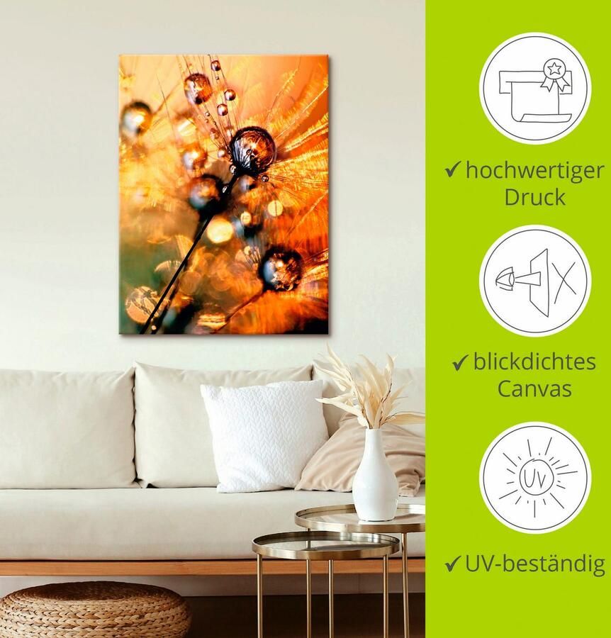 Artland Artprint Pluizenbol Energy als artprint op linnen poster in verschillende formaten maten - Foto 2