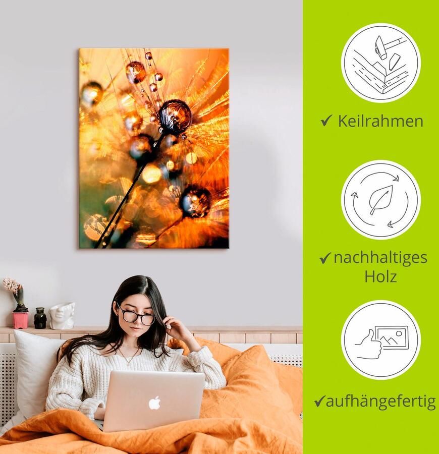 Artland Artprint Pluizenbol Energy als artprint op linnen poster in verschillende formaten maten