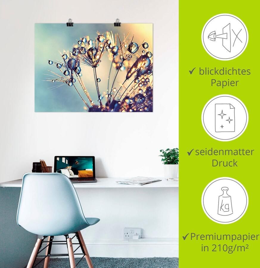 Artland Artprint Pluizenbol glitter touw als artprint op linnen poster in verschillende formaten maten - Foto 2