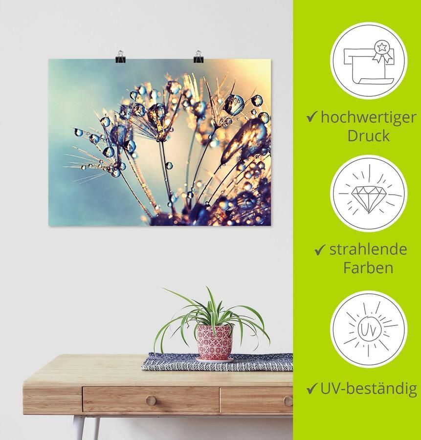 Artland Artprint Pluizenbol glitter touw als artprint op linnen poster in verschillende formaten maten - Foto 3