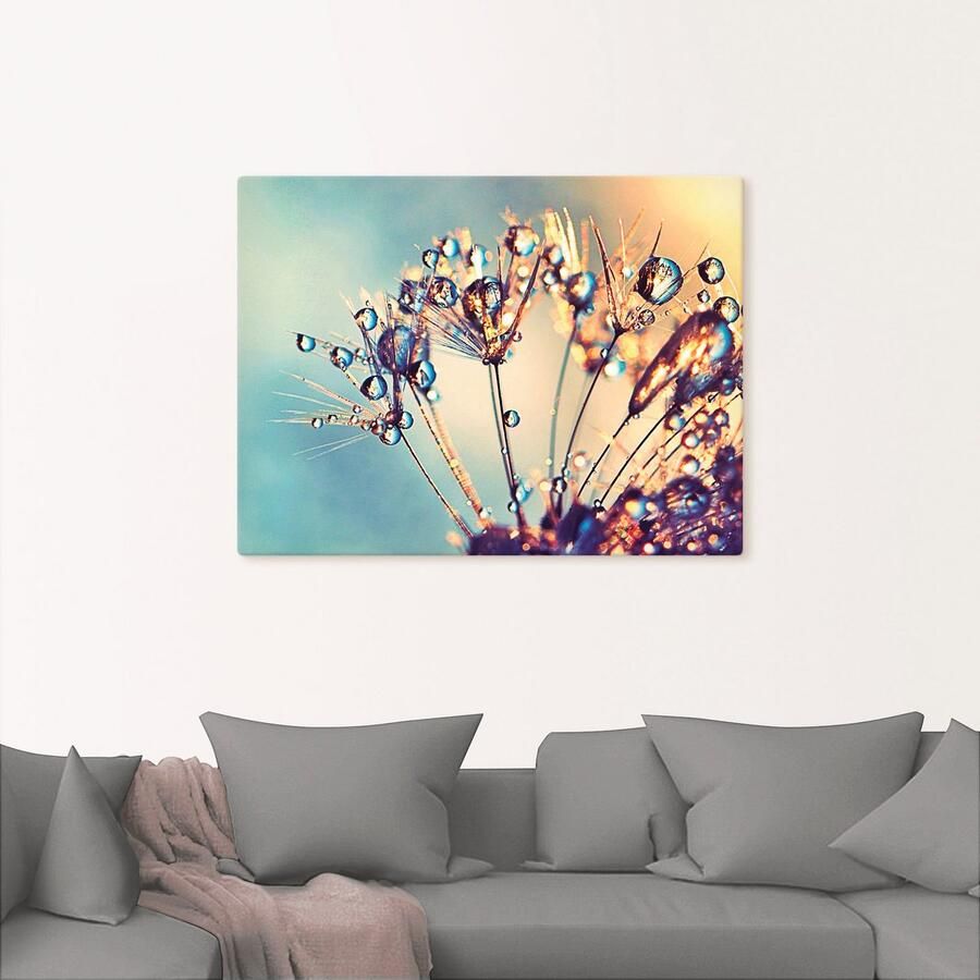 Artland Artprint Pluizenbol glitter touw als artprint op linnen poster in verschillende formaten maten