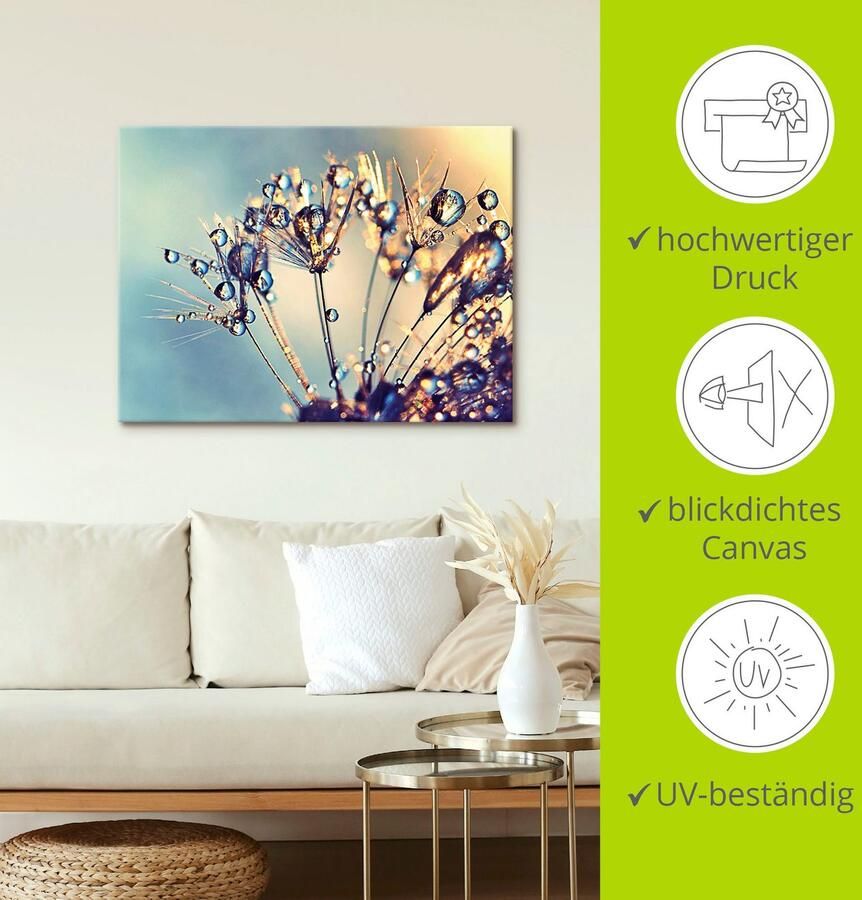 Artland Artprint Pluizenbol glitter touw als artprint op linnen poster in verschillende formaten maten - Foto 4