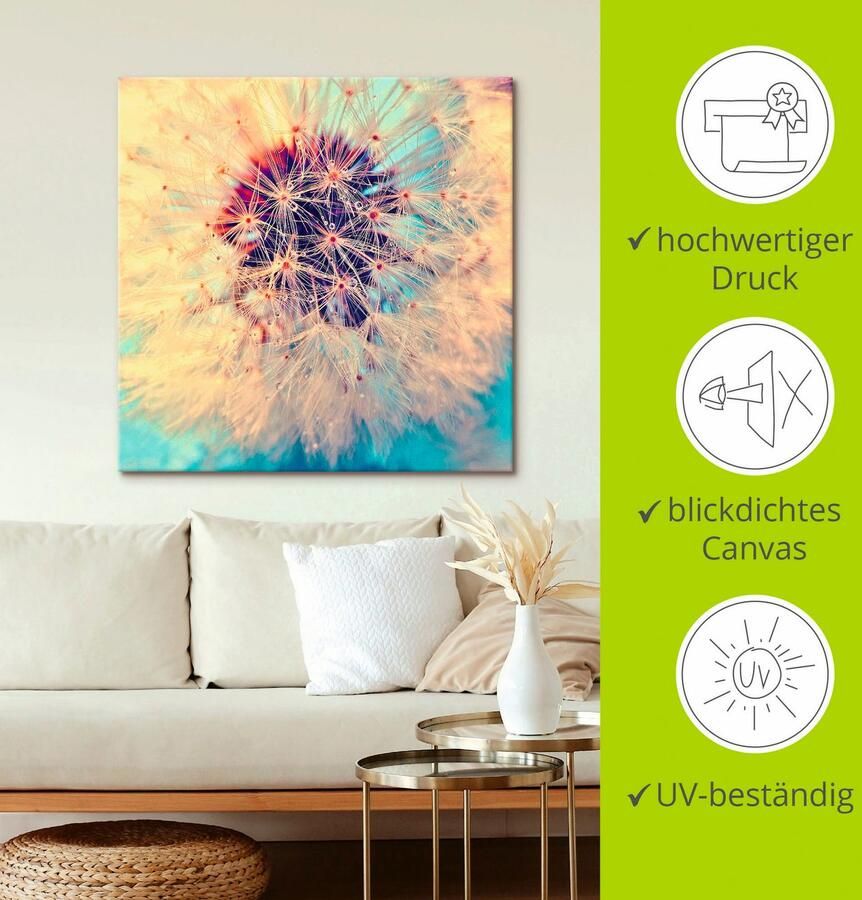 Artland Artprint Pluizenbol heel dichtbij als artprint van aluminium artprint voor buiten artprint op linnen poster in verschillende maten. maten - Foto 2