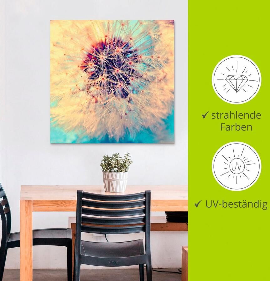 Artland Artprint Pluizenbol heel dichtbij als artprint van aluminium artprint voor buiten artprint op linnen poster in verschillende maten. maten - Foto 2