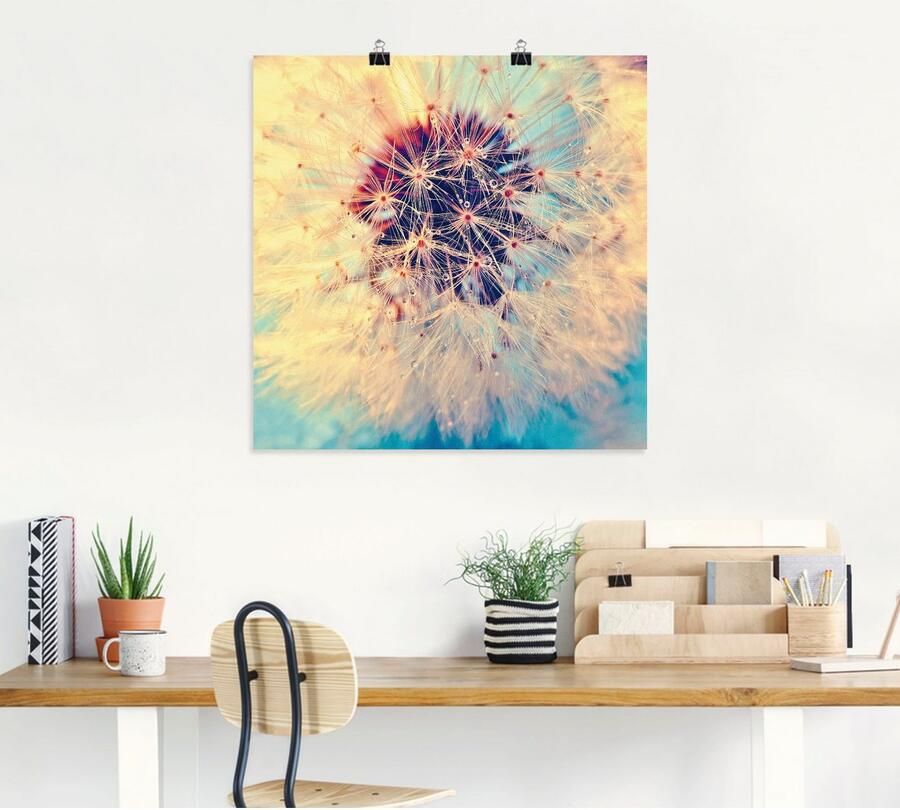 Artland Artprint Pluizenbol heel dichtbij als artprint van aluminium artprint voor buiten artprint op linnen poster in verschillende maten. maten - Foto 4