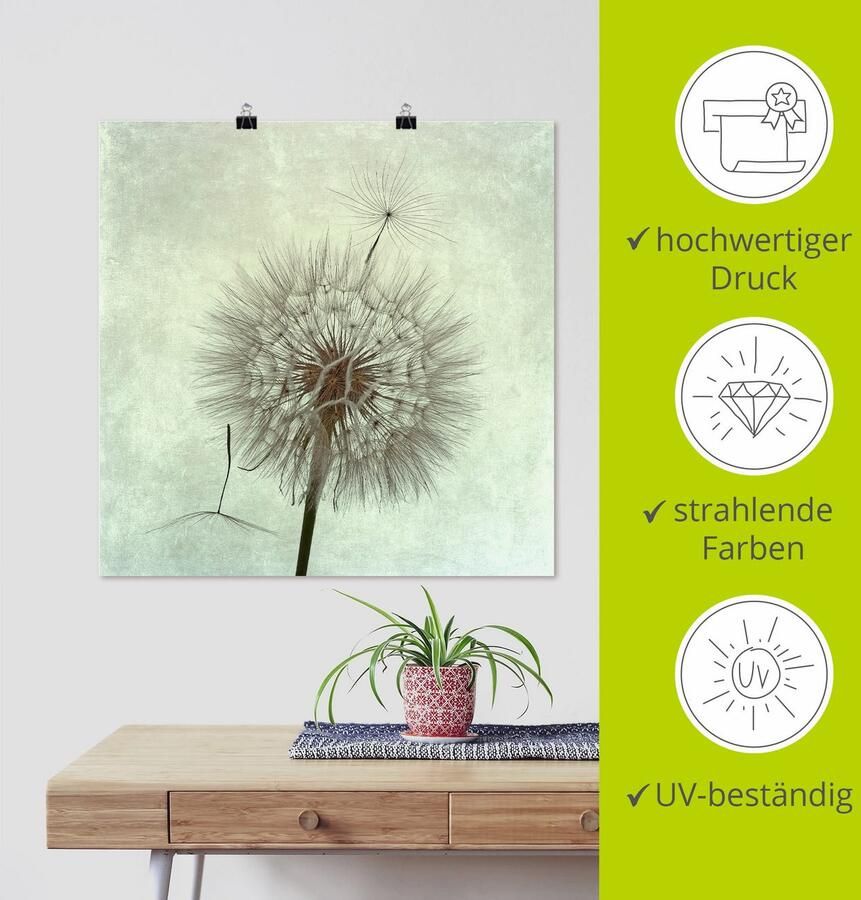 Artland Artprint Pluizenbol II als artprint op linnen poster muursticker in verschillende maten - Foto 2