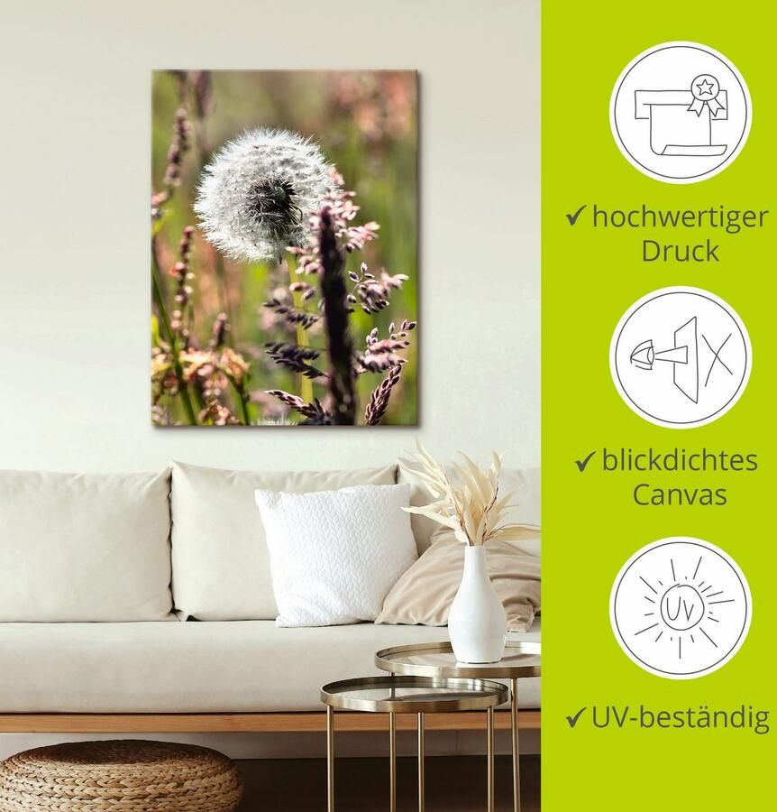 Artland Artprint Pluizenbol III als artprint op linnen poster in verschillende formaten maten - Foto 3