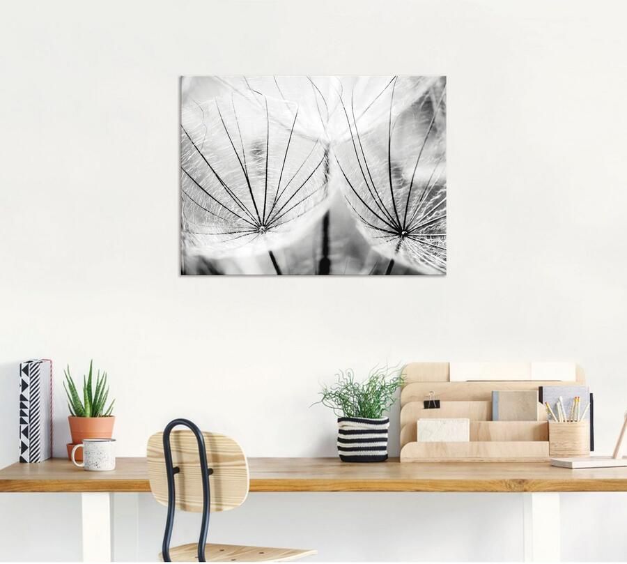 Artland Artprint Pluizenbol in zwart-wit als artprint van aluminium artprint voor buiten artprint op linnen poster muursticker - Foto 5