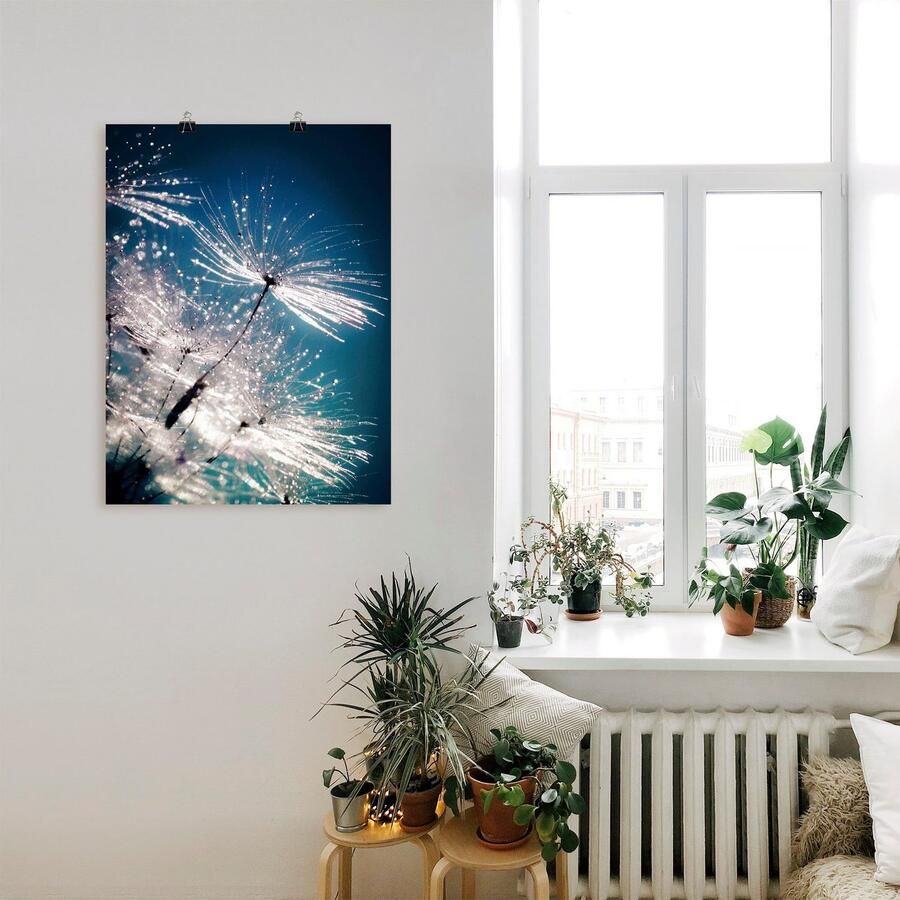 Artland Artprint Pluizenbol kristallen pluimen