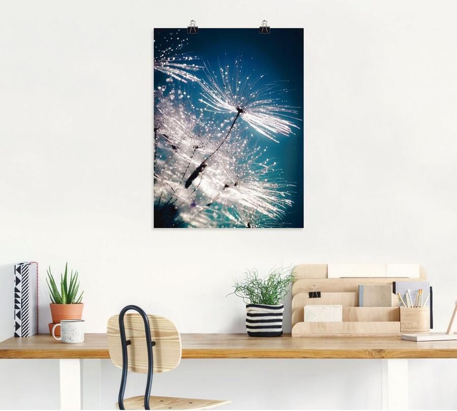 Artland Artprint Pluizenbol kristallen pluimen - Foto 4