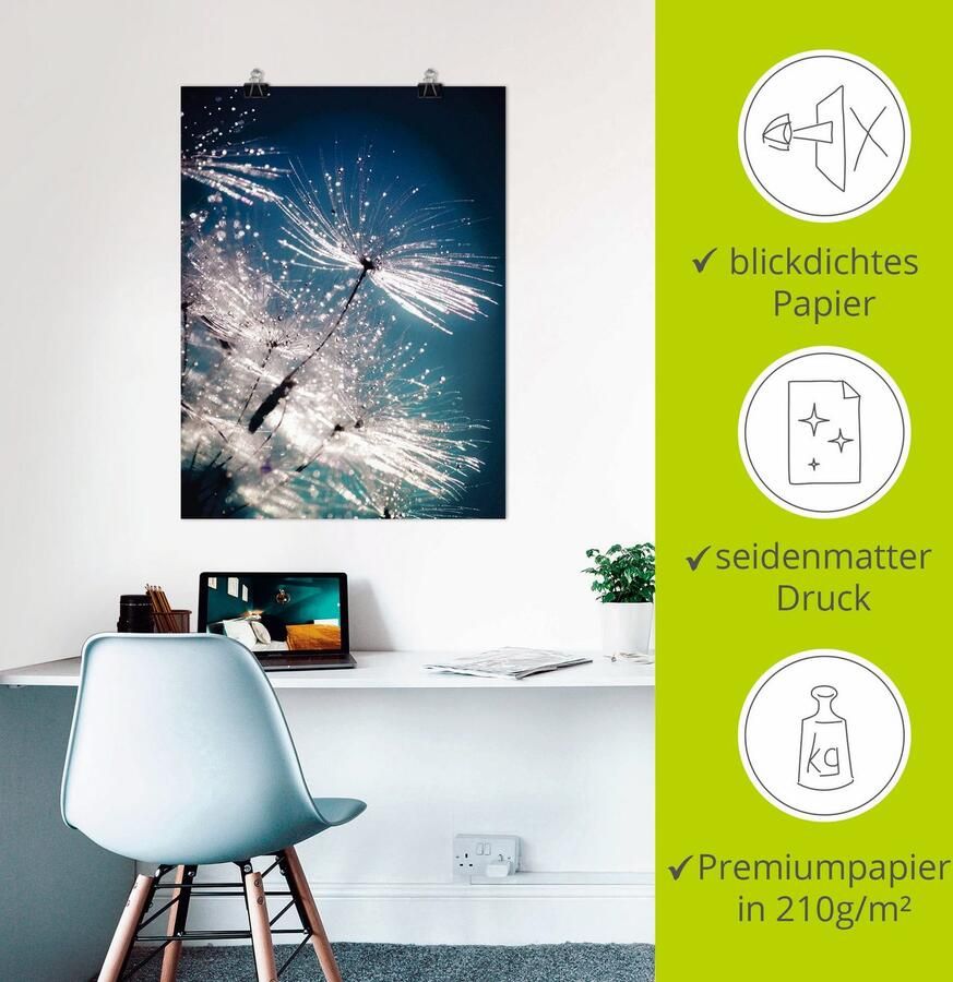 Artland Artprint Pluizenbol kristallen pluimen - Foto 2