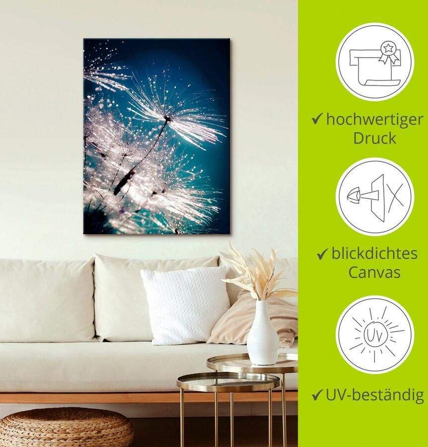 Artland Artprint Pluizenbol kristallen pluimen - Foto 3