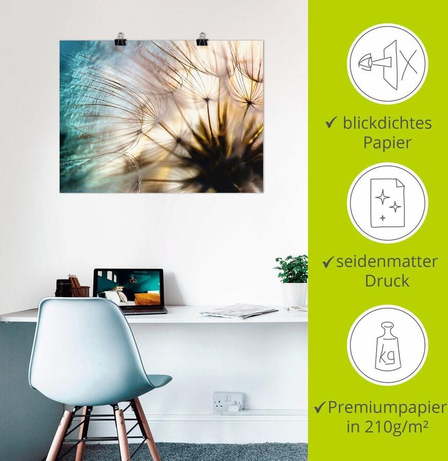 Artland Artprint Pluizenbol macro abstract als artprint van aluminium artprint voor buiten artprint op linnen poster muursticker - Foto 2