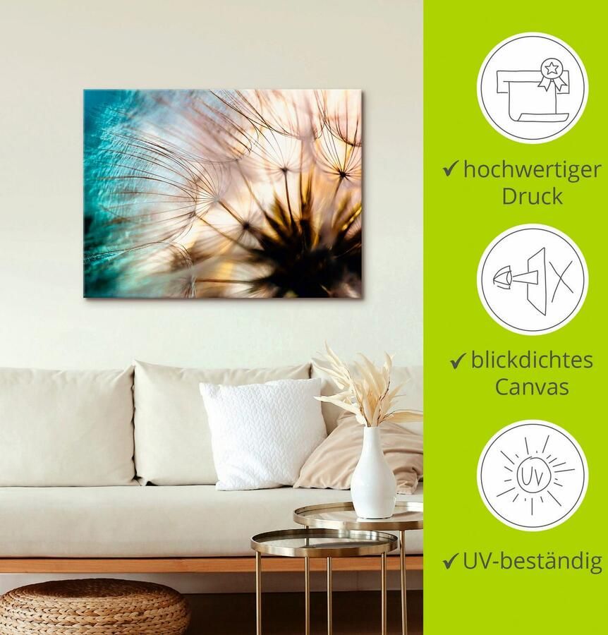 Artland Artprint Pluizenbol macro abstract als artprint van aluminium artprint voor buiten artprint op linnen poster muursticker - Foto 2