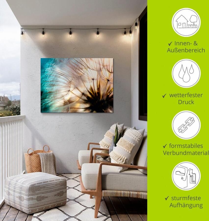 Artland Artprint Pluizenbol macro abstract als artprint van aluminium artprint voor buiten artprint op linnen poster muursticker - Foto 3