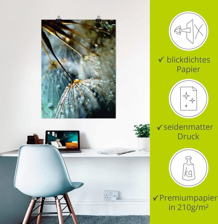 Artland Artprint Pluizenbol mystieke schoonheid als artprint van aluminium artprint voor buiten artprint op linnen poster muursticker - Foto 2