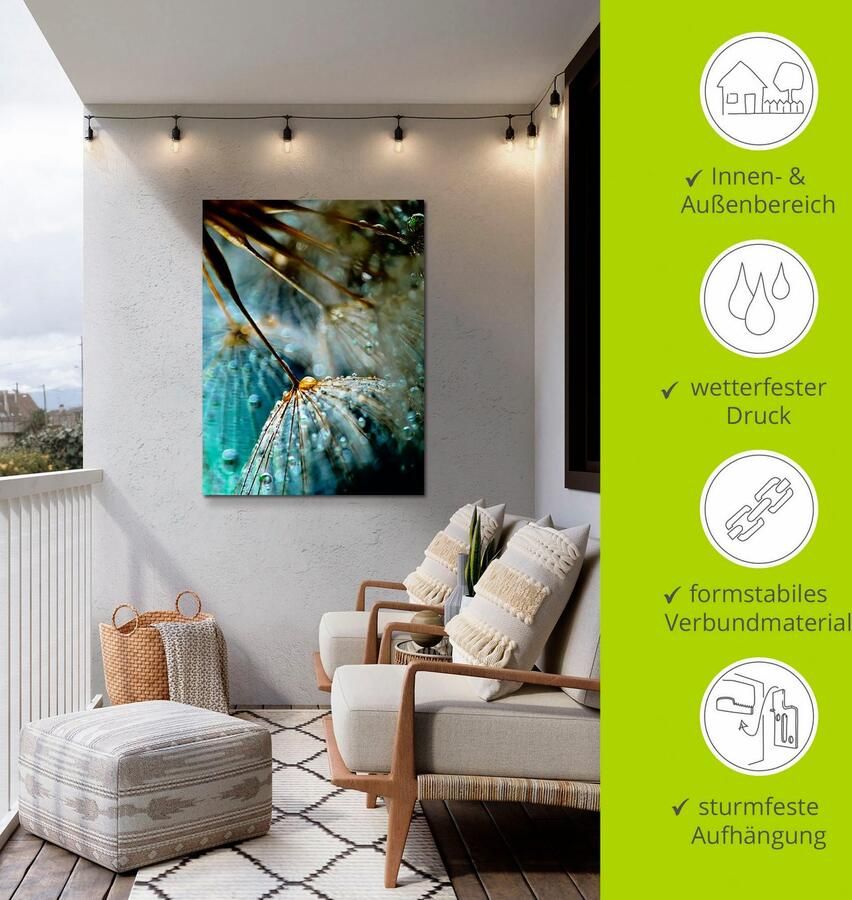 Artland Artprint Pluizenbol mystieke schoonheid als artprint van aluminium artprint voor buiten artprint op linnen poster muursticker - Foto 3