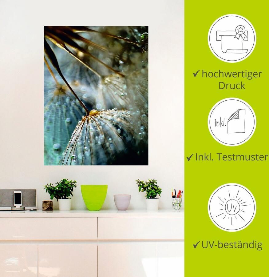 Artland Artprint Pluizenbol mystieke schoonheid als artprint van aluminium artprint voor buiten artprint op linnen poster muursticker - Foto 2