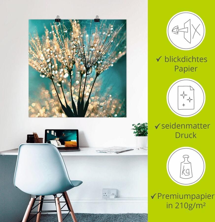 Artland Artprint Pluizenbol pluimen abstract als artprint van aluminium artprint voor buiten artprint op linnen poster muursticker - Foto 2