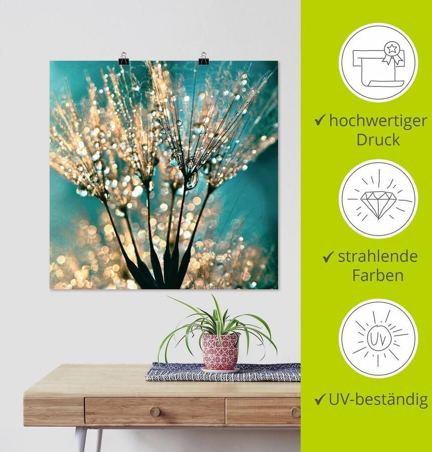 Artland Artprint Pluizenbol pluimen abstract als artprint van aluminium artprint voor buiten artprint op linnen poster muursticker - Foto 3