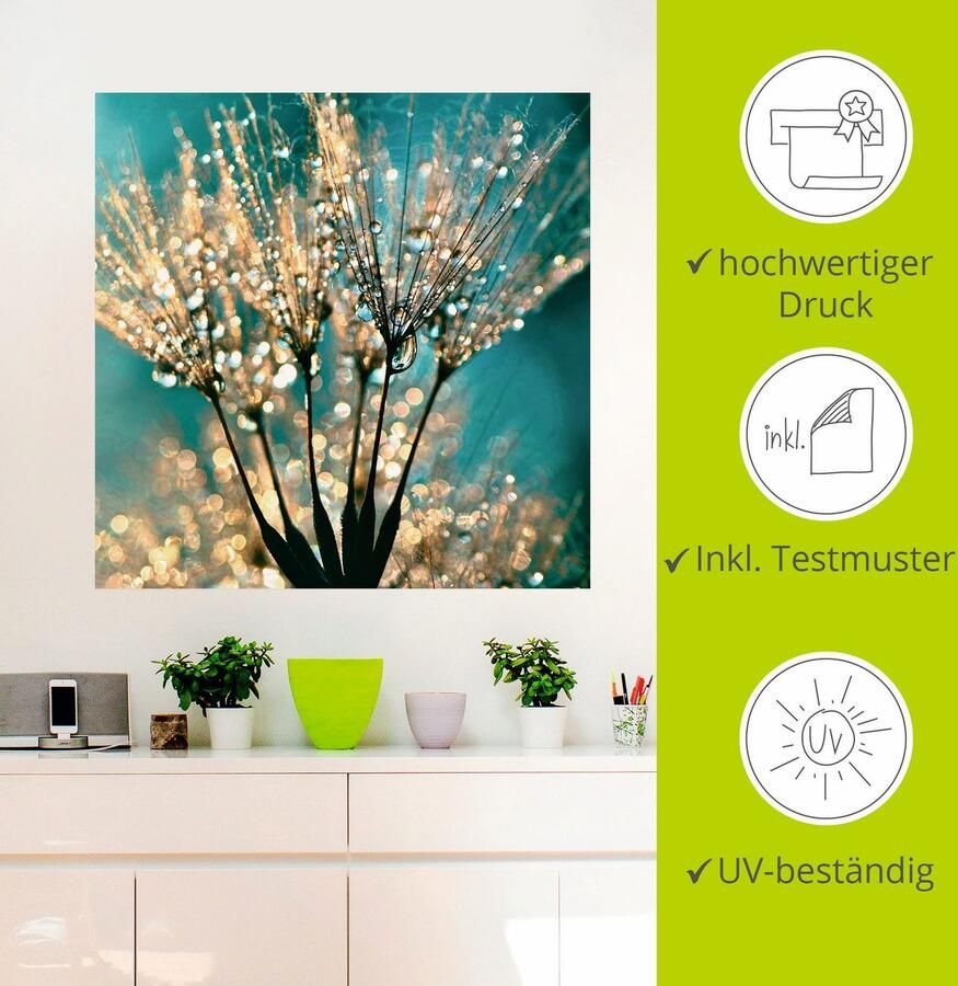 Artland Artprint Pluizenbol pluimen abstract als artprint van aluminium artprint voor buiten artprint op linnen poster muursticker - Foto 2