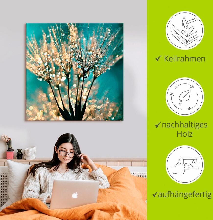 Artland Artprint Pluizenbol pluimen abstract als artprint van aluminium artprint voor buiten artprint op linnen poster muursticker - Foto 3