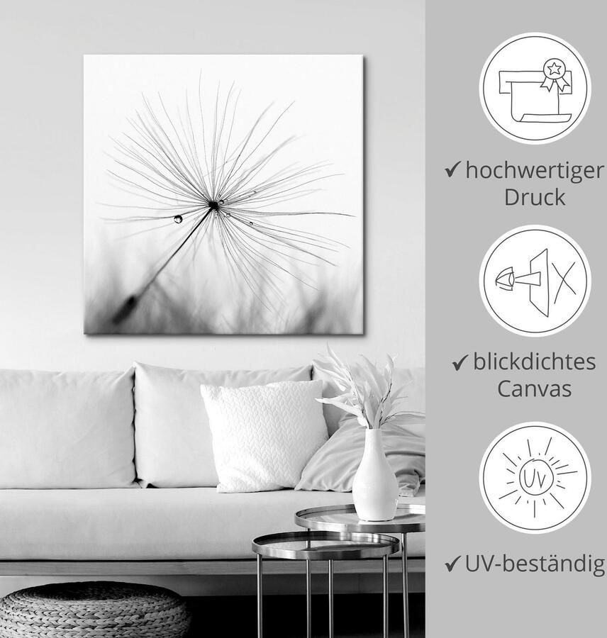 Artland Artprint Pluizenbol pluimen als artprint van aluminium artprint voor buiten artprint op linnen poster muursticker - Foto 3