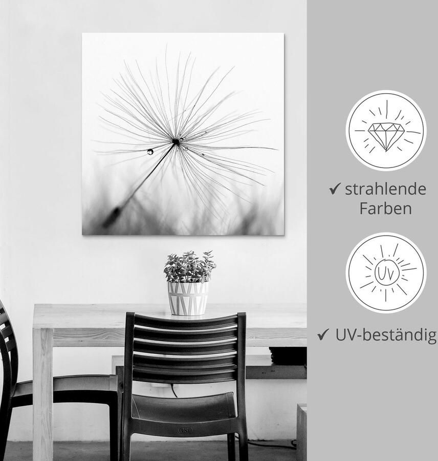 Artland Artprint Pluizenbol pluimen als artprint van aluminium artprint voor buiten artprint op linnen poster muursticker - Foto 2