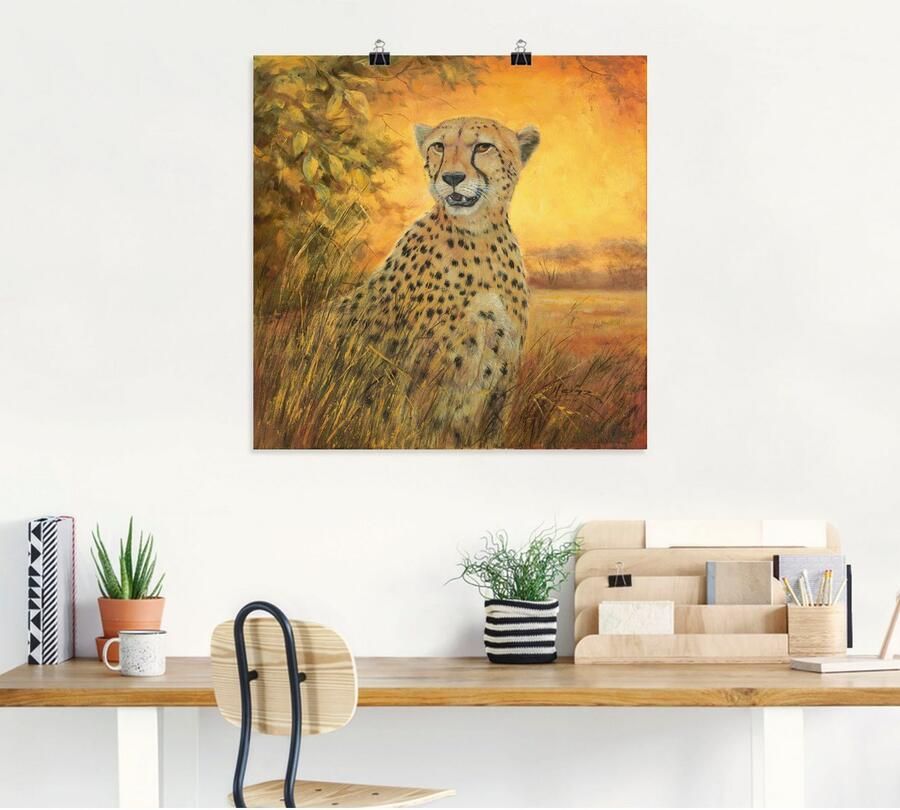 Artland Artprint Portret cheeta als artprint van aluminium artprint voor buiten poster in diverse formaten - Foto 4