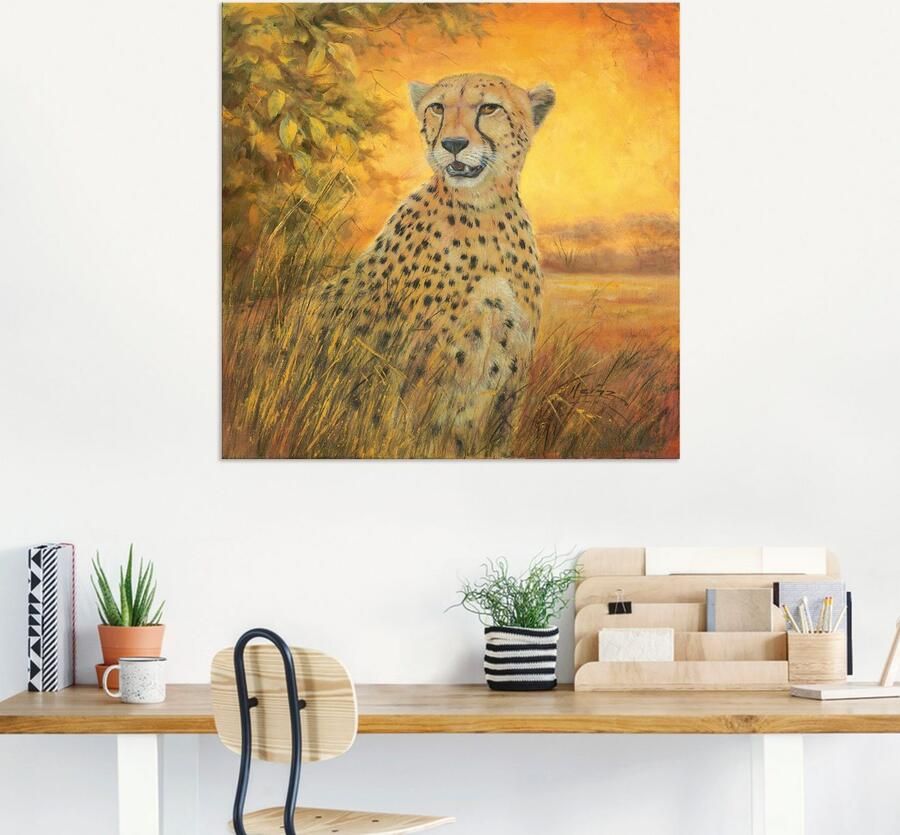 Artland Artprint Portret cheeta als artprint van aluminium artprint voor buiten poster in diverse formaten - Foto 5