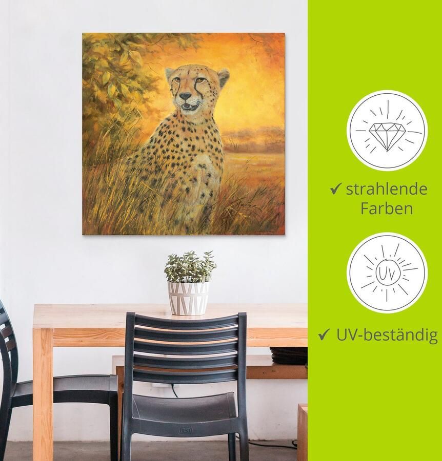 Artland Artprint Portret cheeta als artprint van aluminium artprint voor buiten poster in diverse formaten - Foto 3