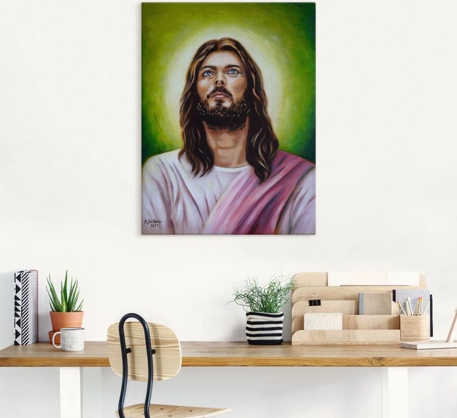 Artland Artprint Portret van Jezus Christus als artprint op linnen poster in verschillende formaten maten - Foto 4