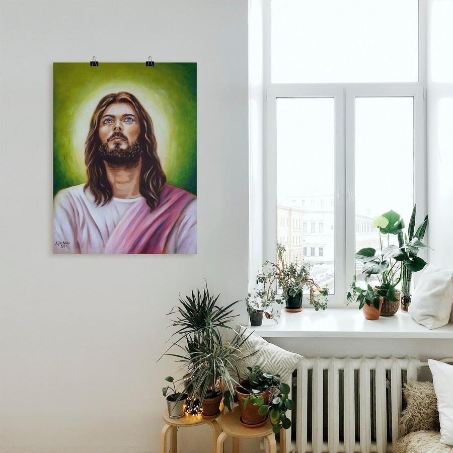 Artland Artprint Portret van Jezus Christus als artprint op linnen poster in verschillende formaten maten - Foto 2
