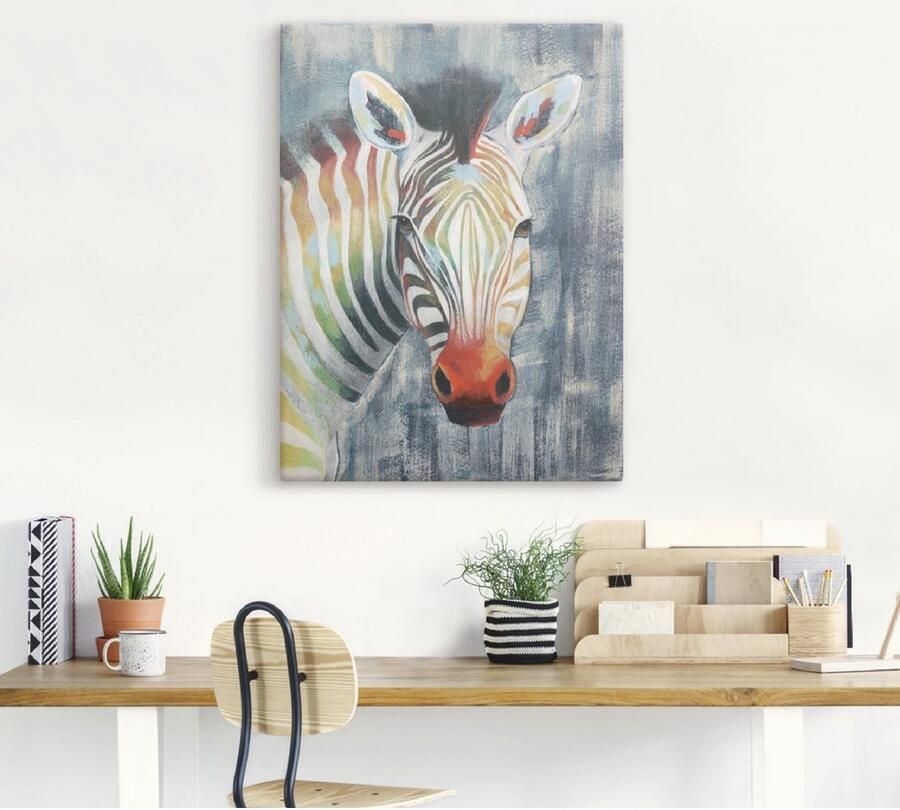 Artland Artprint Prisma zebra I als artprint van aluminium artprint op linnen muursticker verschillende maten - Foto 3
