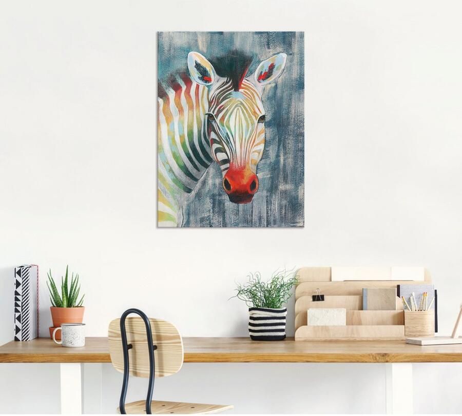 Artland Artprint Prisma zebra I als artprint van aluminium artprint op linnen muursticker verschillende maten - Foto 5
