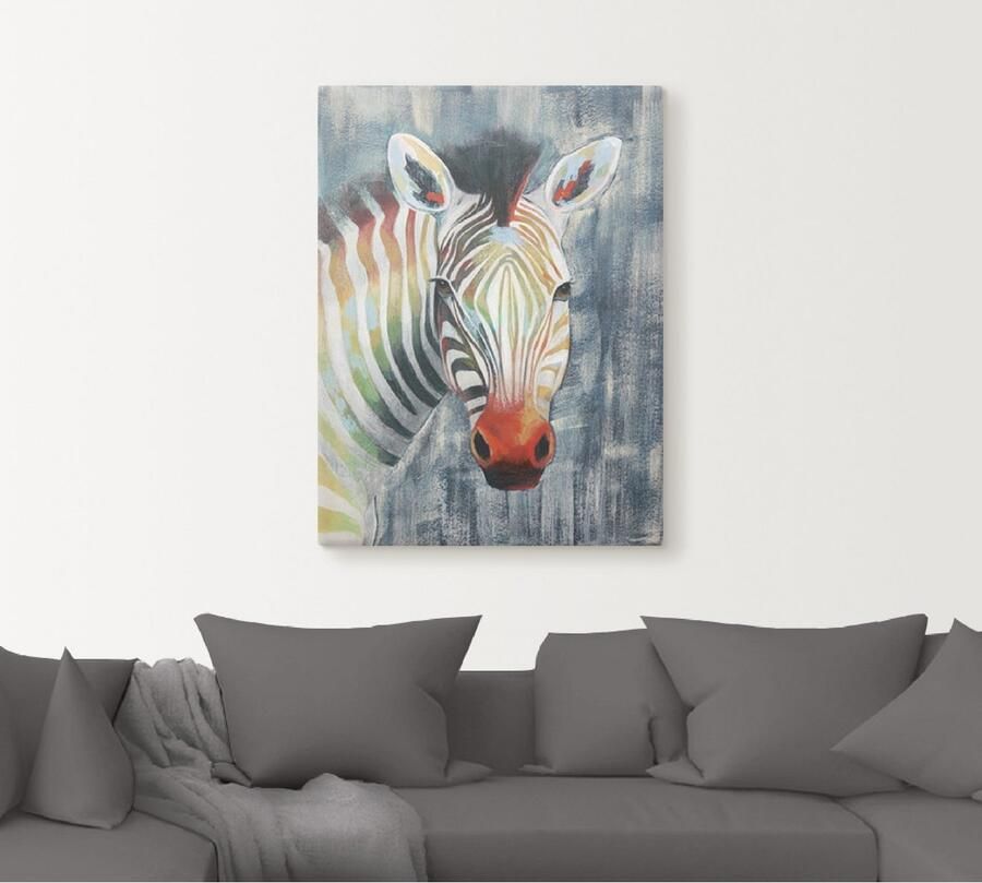 Artland Artprint Prisma zebra I als artprint van aluminium artprint op linnen muursticker verschillende maten - Foto 4
