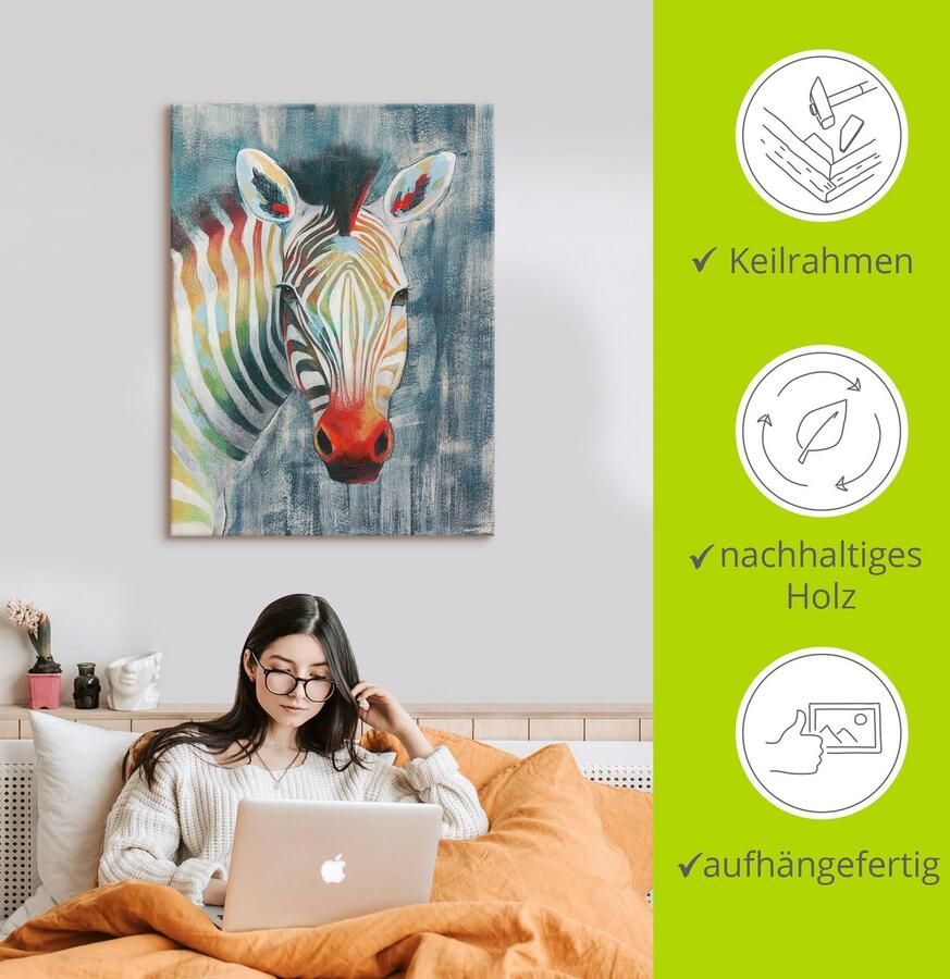 Artland Artprint Prisma zebra I als artprint van aluminium artprint op linnen muursticker verschillende maten