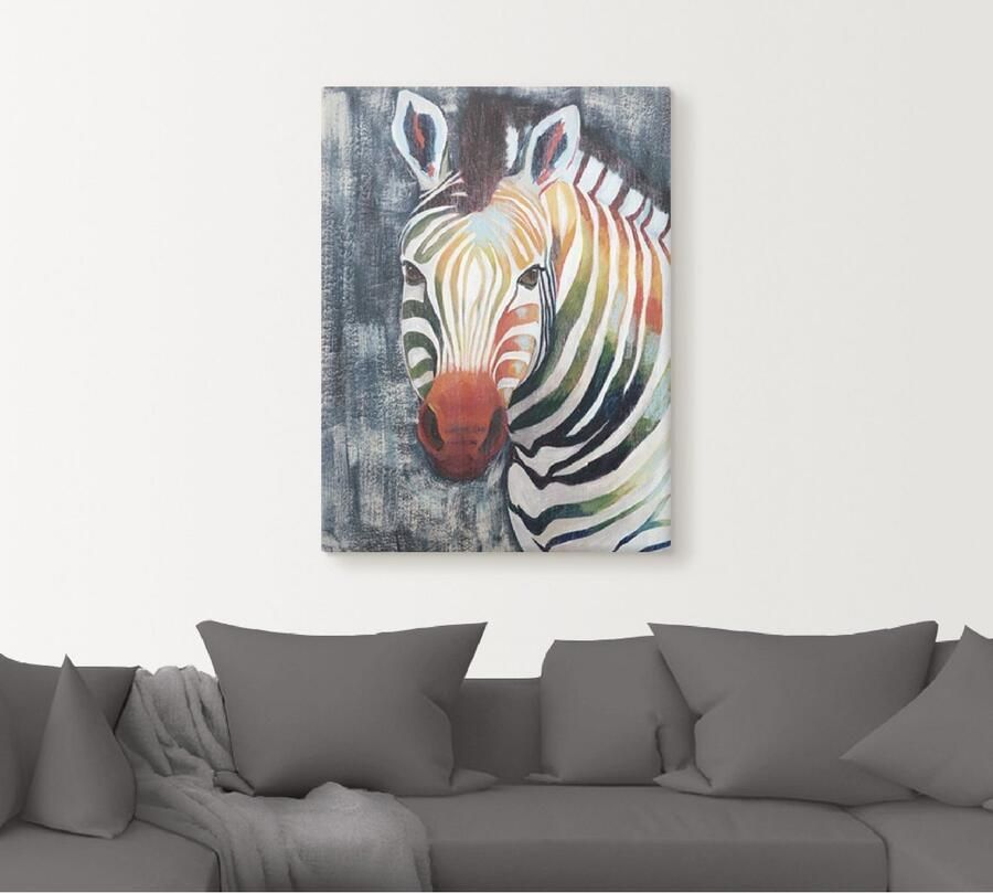 Artland Artprint Prisma zebra II als artprint op linnen poster in verschillende formaten maten - Foto 4